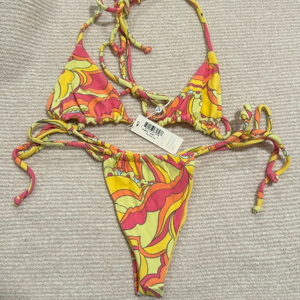 FRANKIES BIKINIS TERRY TOP & BOTTOM BIKINI SET